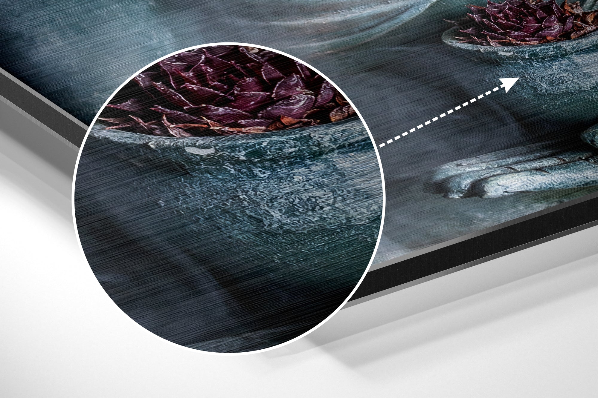 Budha Brushed Aluminium Dibond Wall Art